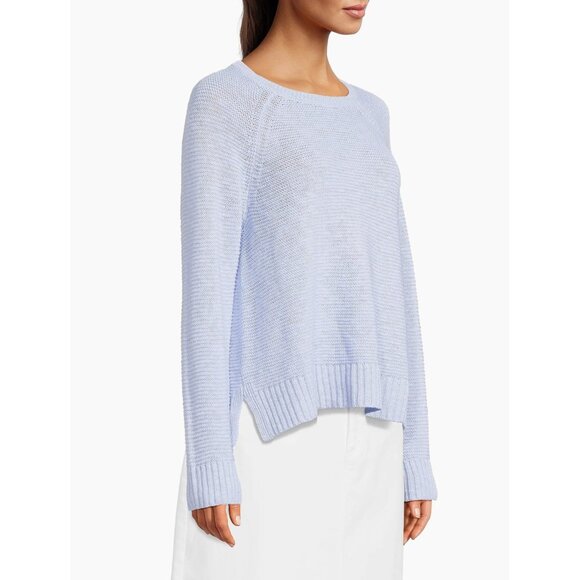 Eileen Fisher Linen-Cotton Raglan-Sleeve Sweater M - Picture 5 of 14